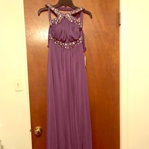 Purple formal dress :: bust 36 inches